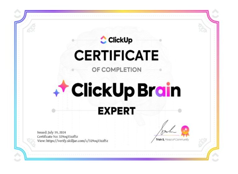 sertifikasi clickup